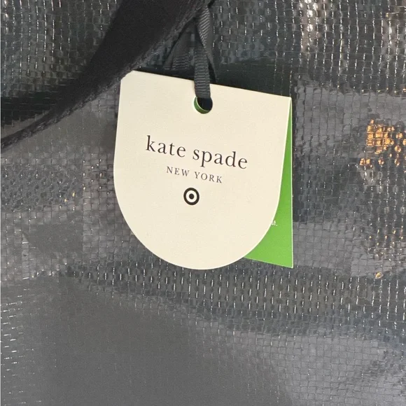 kate spade Black and White Clear Tote with Green Accent Tag - Picture 4 of 6